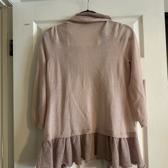 Anthropologie Canary Ruffled Pink Cardigan - Picture 4 of 4